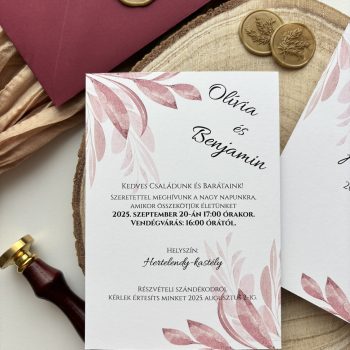 Blush Esküvői Meghívó