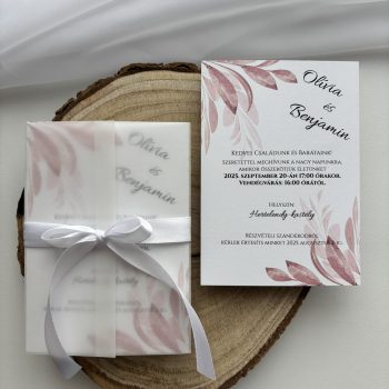 Blush Pausz Esküvői Meghívó